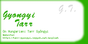 gyongyi tarr business card